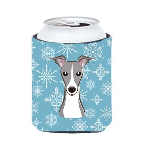 Carolines Treasures BB1670CC Snowflake Italian Greyhound Can & Bottle Hugger