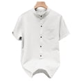 thumbnail image 1 of pstuiky camisetas camisas para hombre, Camisa casual de manga corta para hombre, estilo bolos vintage, estilo playero cubano, con botones, para verano camisas casuales para hombre xl, 1 of 4