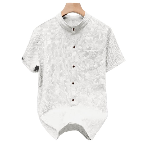 pstuiky camisetas camisas para hombre, Camisa casual de manga corta para hombre, estilo bolos vintage, estilo playero cubano, con botones, para verano camisas casuales para hombre xl