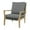 Dark Gray Solid Square 27" x 26" x 35", variant on DecMode Wood Outdoor Chair with Cushions - Dark Gray