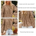 thumbnail image 4 of Blusa de Manga Larga ANGGREK Cuello Redondo Estampado Floral Con Volantes JA1711, 4 of 6