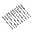 thumbnail image 1 of Unique Bargains 10Pcs 1/4-Inch Hex Shank 75mm Length Phillips 4PH1 Magnetic Screw Driver S2 Screwdriver Bits, 1 of 4