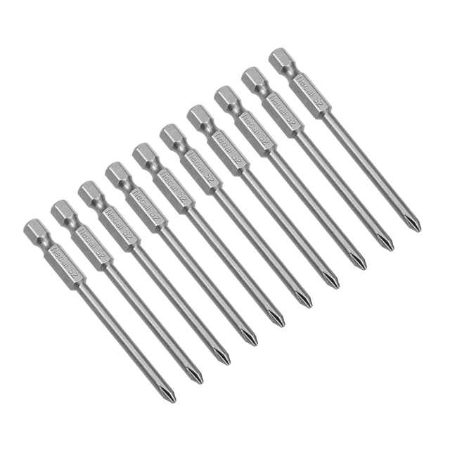 Unique Bargains 10Pcs 1/4-Inch Hex Shank 75mm Length Phillips 4PH1 Magnetic Screw Driver S2 Screwdriver Bits