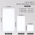 thumbnail image 4 of Triangle Weavers 100% Cotton White Terry Towels 450 GSM Set of 6 – 2 Bath, 2 Hand, 2 Wash Towels, 4 of 5