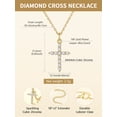 thumbnail image 6 of FindChic Dainty Cross Necklace for Women, 14K Gold Plated Cubic Zirconia Small Cross Faith Pendant Necklaces Religious Jewelry Gift, 18" + 2", 6 of 10