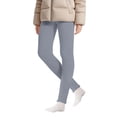 thumbnail image 2 of VV AVEORS Girls' Fleece Lined Leggings Warm Pants for Kids Elastic Waist Soft Underwear Pants Gray 140, 2 of 7