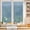 Blue, variant on Privacy Window Film, Vintage Brown Static Cling Stained Glass Window Film, UV Sun Blocking Stickers, Non-Adhesive Laser Windows Tint 17.7"x39.3" Farmhouse Retro Dark Solid Color Linen Texture