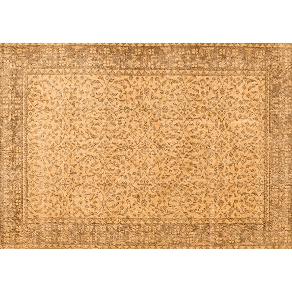 Ahgly Company Indoor Rectangle Persian Orange Traditional Area Rugs, 6' x 9'