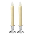 thumbnail image 1 of Velas Pilar Vela de Té Vela de Iglesia con Base de Soporte Funciona con Pilas, Fiesta Blanco - Base plateada, 1 of 5