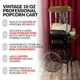 thumbnail image 2 of Nostalgia Popcorn Maker Cart, Vintage Movie Theater Popcorn Machine with 10 oz Stainless Steel Kettle, Black, 2 of 7