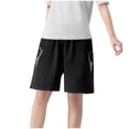 thumbnail image 3 of AHTJRT Girls Athletic Shorts Ice Silk Moisture Wicking Shorts Lightweight Comfy Dolphin Shorts for Soccer Workout Gym Running Dancing Black 9-10 Years, 3 of 5