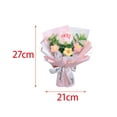 thumbnail image 4 of Ramo de Flores de ganchillo Sunnimix Ramo Tejido decorativo de verano versátil para Regalo de aniversario Día de San Valentín Centros de mesa, 4 of 8