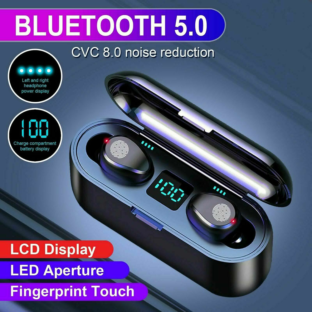 TWS Earphones Wireless Bluetooth 5.0 