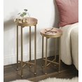 thumbnail image 2 of Kate and Laurel Celia Table d'Appoint Moderne, Ensemble de 2, Rose et Or, Tables de Bout Sophistiquées pour Rangement et Exposition, 2 of 5