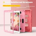 thumbnail image 3 of Fintie Case for iPad 9th Generation (2021) / 8th Gen (2020) / 7th Gen (2019) 10.2 Inch, Protective Fully-Body Rugged Heavy Duty Shockproof Case with Built-in Stand for Kids, Pink, 3 of 9