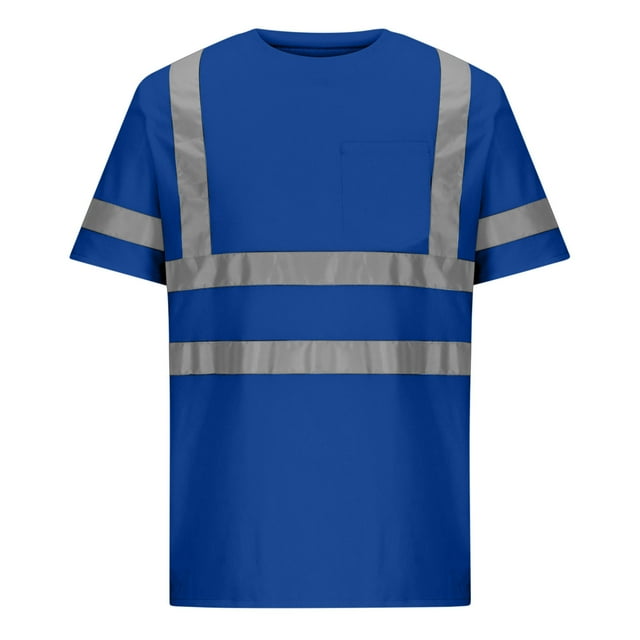 Mens Hi Vis Safety Shirt 2025 Short Sleeve Reflective Work Tee Lightweight Moisture Wicking Quick Dry Mesh High Visibility Construction Shirt Outdoor Utility Top