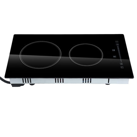 Electric Glass Cooktop, 2-Burner Induction Stove Top with Touch Controls, Timer, Child Safety Lock, 9 Power Levels for Frying, Simmering, Slow Cooking