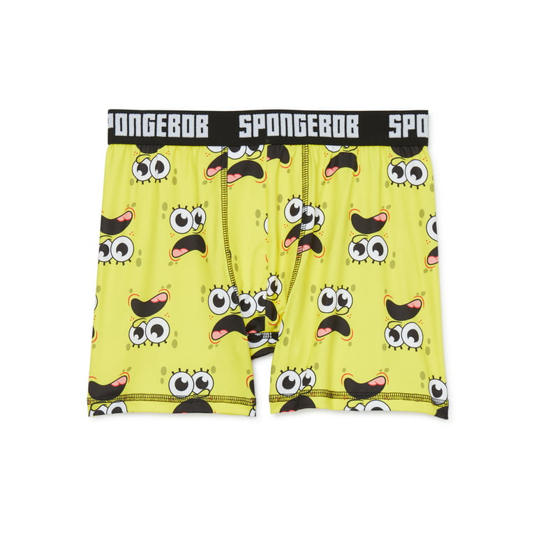 Nickelodeon Boys SpongeBob SquarePants Boxer Briefs Underwear, 4-Pack,  Sizes 4-10 