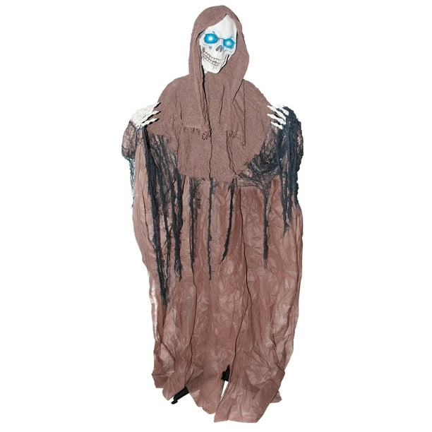 Standing Brown Skeleton with Light-Up Eyes Prop - Walmart.com - Walmart.com