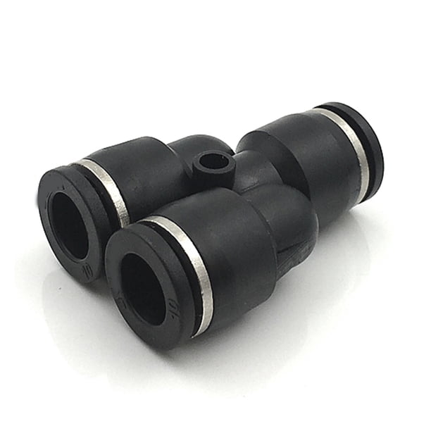 1 pieza PY TEE NEGRO NEUMÁTICO RÁPIDO RÁPIDO MANGUERA TRACHEA TRACHEA PLANTA DE ACOPLAMIENTO RÁPIDO AIRPRESOR DE AERO DE AERO 4-16mm