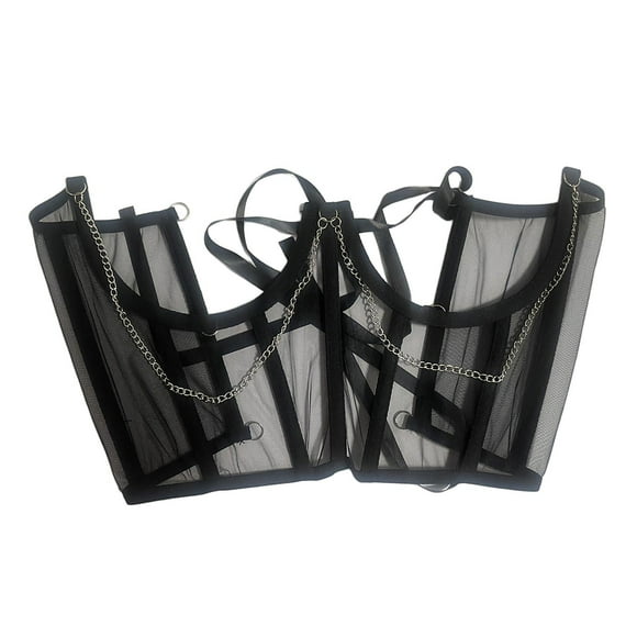 BELOVING Fashion Lace Corset Belt Girdle Bustier Underbust Corset for Women Wide Belt Black