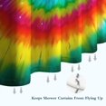 thumbnail image 6 of Colorful Rainbow Tie Dye Spiral Pattern Shower Curtain 72"x72" ,Bathroom Decorative Shower Curtains Set with 12 Hooks,Modern Waterproof Washable Shower Curtain, 6 of 6