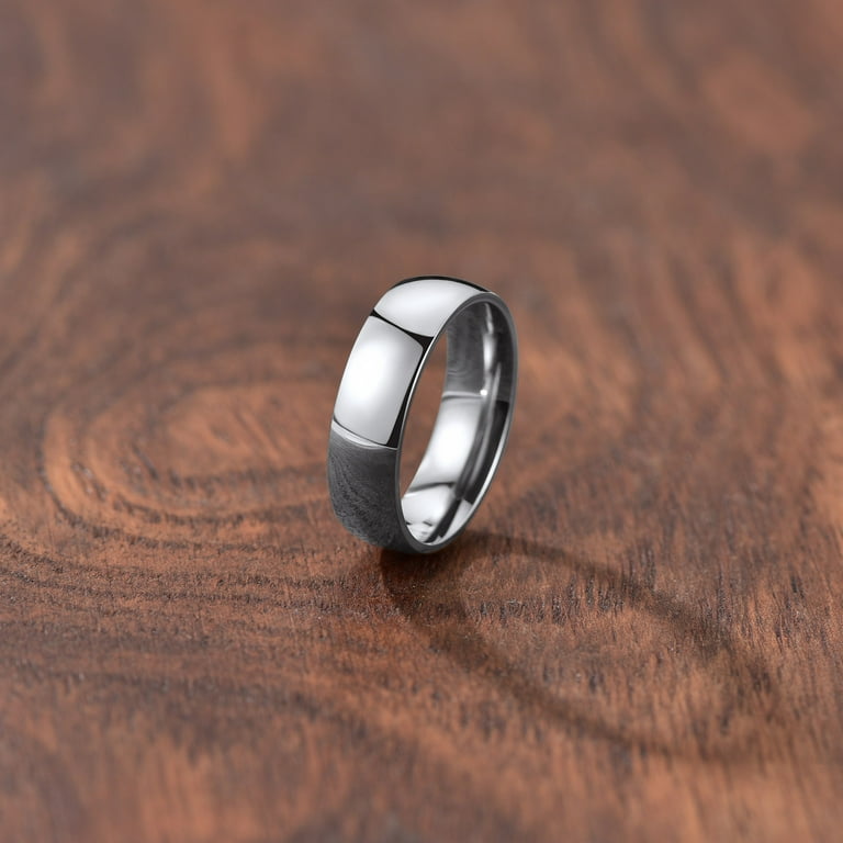 ChainsProMax Men/Women Classic Plain Ring, 2/4/6/8mm Wedding Band