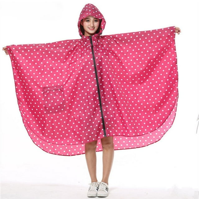 1 Pcs Imperméable à Capuche pour Femmes Poncho Long Extérieur