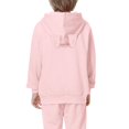 thumbnail image 6 of UDAUDU Hoodies For Girls Boys Cat Ear Solid Color Drawstring Pocket Hoodie Loose Fit Hooded Sweatshirt Fall Winter Casual Light pink 2-3 Years, 6 of 8