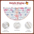 thumbnail image 5 of Kll Flamingo And Pineapple Christmas Tree Skirt 48",Party Decorations Farmhouse For Christmas Decorations Holiday Party, 5 of 8