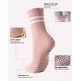 thumbnail image 2 of Yawlsow 4 Pairs Pilates Grip Socks for Women, Yoga Grippy Socks for Barre, Hospital, Gym Workout, 2 of 6