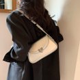 thumbnail image 4 of Bolso bandolera de PU para mujer bolso de hombro para mujer con correa ajustable para el hombro bolso de moda bolso de trabajo riñonera bolso de Color sólido, 4 of 9