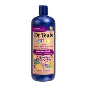 Dr Teal's Bain Moussant 3-en-1 pour Enfants, Gel Douche et Shampoing, Bain de Sureau Boost & Renew avec Vitamine C, 20 fl oz