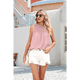 thumbnail image 5 of Camiseta Sin Mangas con Cuello con Volantes para Mujer, Rosa , Talla S, 5 of 10