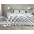 thumbnail image 1 of Victorian Down Alternative Comforter, Antique Design with Botanic Plant Details Swirls and Flowers Print, Microfiber Quilt for All Season, 5 Sizes, Black and White, by Ambesonne, 1 of 3