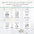 thumbnail image 4 of Home Weavers Willow Bath Towels Set of 12, 100% Cotton Zero Twist, 630 GSM, Soft Absorbent Quick Dry, 27x54 inch, Ivory, 4 of 8