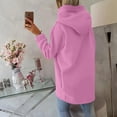 thumbnail image 4 of Womens Sweatshirt Fashion Hooded Asymmetric Zipper Pullover Sweatshirt Fall Winter Oversized Front Open Coat Tops With Pockets For Sweatshirt For Women, 4 of 5