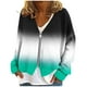 thumbnail image 2 of Chaqueta y abrigo informal de manga larga sin capucha para mujer, cárdigan cálido de moda con cremallera, chaqueta con cuello en V y manga larga, blusa para mujer, 2 of 5