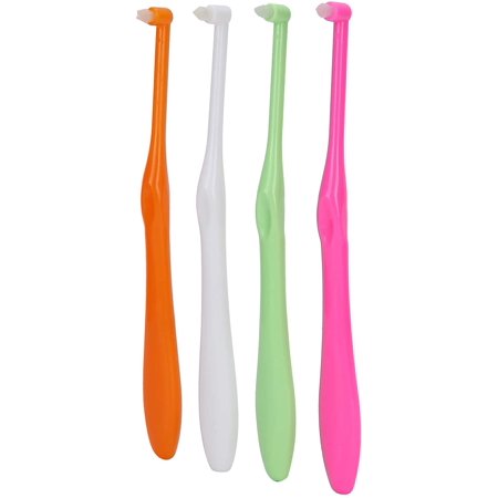 Orthodontic Dental Toothbrush, 4pcs Orthodontic Braces & Bridges Dental Toothbrush Soft Slim Interdental Cleaners Toothbrush