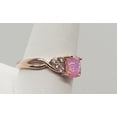 thumbnail image 3 of Size 10, Pink Fire Opal Topaz Rose Gold Ring, 3 of 6