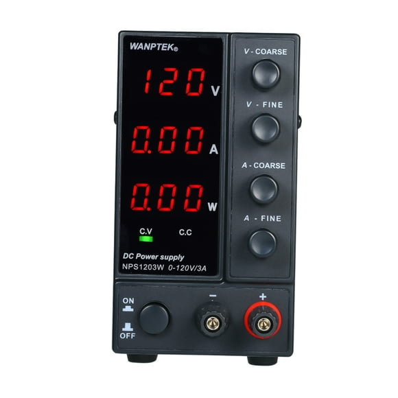 wanptek NPS1203W 0-120V 0-3A Fuente de alimentación de CC conmutada Pantalla de 3 dígitos LED Mini f wanptek Regulador de potencia