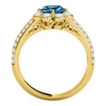 thumbnail image 4 of Aonejewelry 1.35 Ct. Halo Blue Diamond Engagement Ring In 14k Solid Yellow Gold, 4 of 4