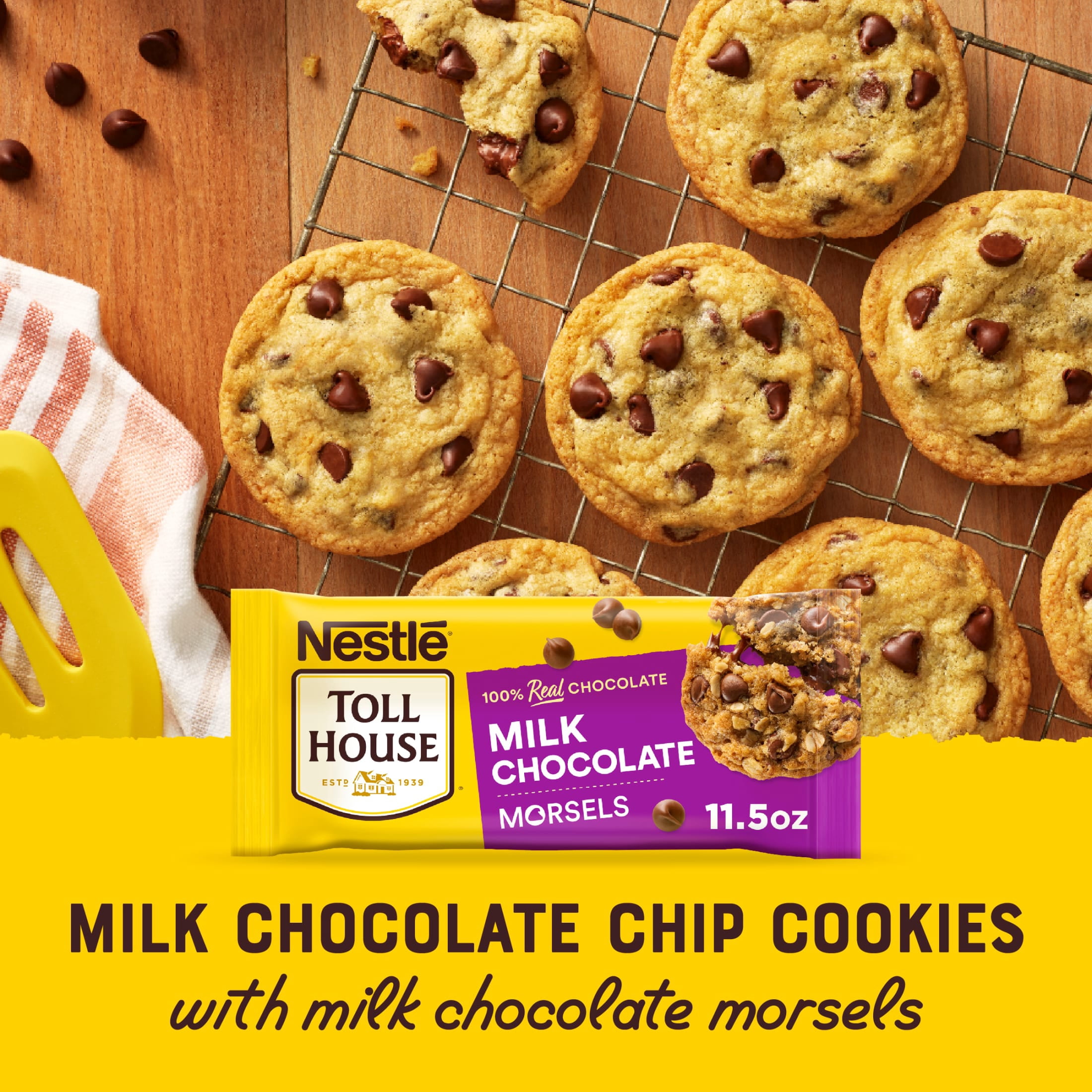 Nestle Toll House Milk Chocolate Regular Baking Chips,  11.5 oz Bag