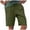 Army Green, variant on JGNGSHN Mens Casual Summer Shorts Cotton Linen Solid Color Beach Shorts with Pockets Drawstring for Relaxation, Travel, and Daily Comfort