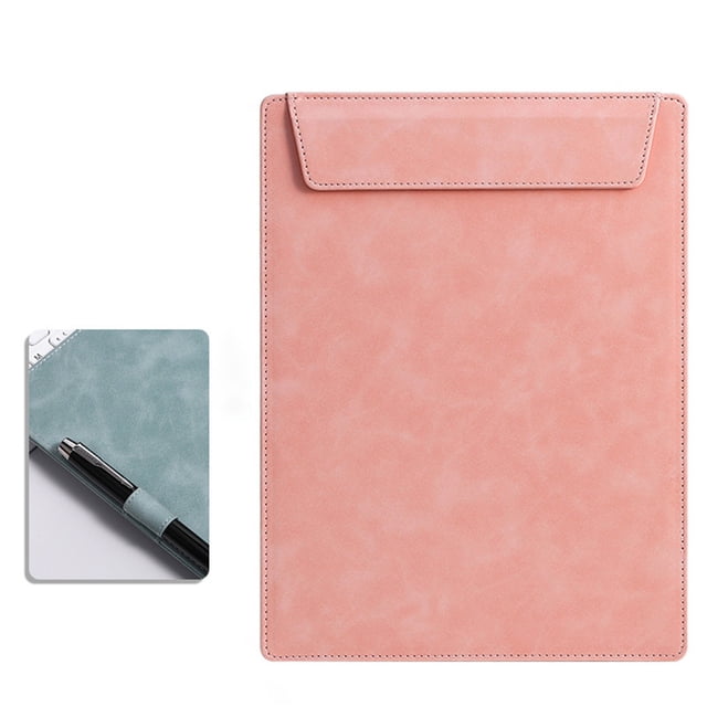 Upgraded Leather Board Clip, Writing Leather Paper Folder Board with Pen Holder, Clipboard, G