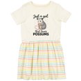 thumbnail image 3 of Inktastic Just a Girl That Loves Possums Girls Toddler Dress, 3 of 5