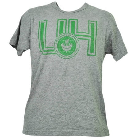 NCAA Hawaii Warriors Distressed Logo Tshirt Tee Gray Mens Adult Short Sleeve (Best Hawaii Island For Young Adults)