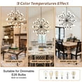 thumbnail image 2 of Sputnik Chandelier - Adjustable 32-Light Mid-Century Modern Ceiling Light for Dining Room & Kitchen, 2 of 4