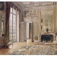 thumbnail image 2 of Delaporte, Maurice-Eugene 21x20 Gold Ornate Wood Framed with Double Matting Museum Art Print Titled - Salon De Madame De Maintenon, 2 of 4