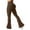 1# Brown, variant on Flare Leggings for Women Butt Lift Yoga Pants with Pockets Gym Scrunch Workout Wine L